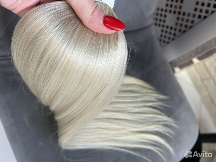 Волосы для наращивания, 60 см омбре блонд