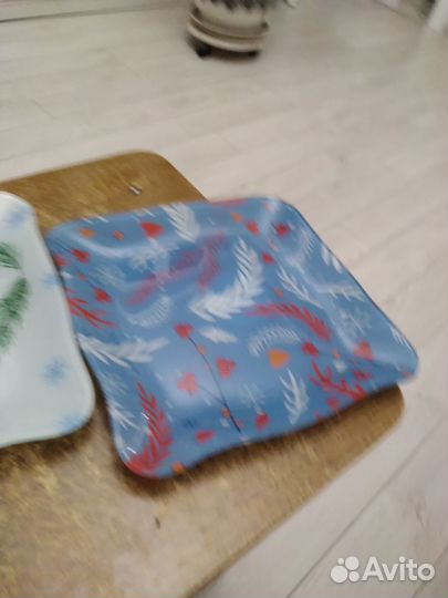 Тарелки новогодние, сервировочные