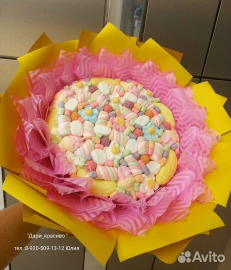 Букет из маршмеллоу. Съедобные букеты