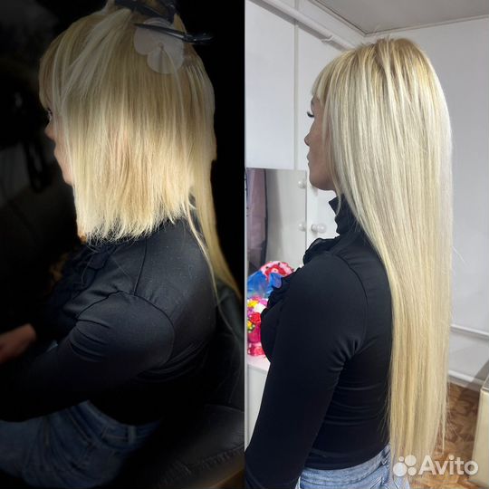 Наращивание волос на дому