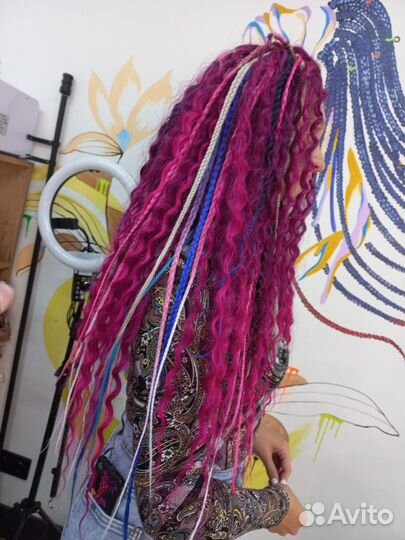 Вплет комплекта Микс афрокудрей и декос