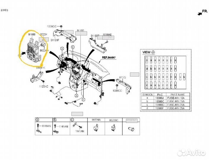 Блок предохранителей Hyundai H1 D4CB F890370 2015