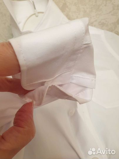 Рубашка белая для мальчика 116