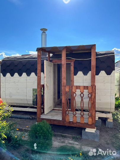 Баня бочка квадро под заказ