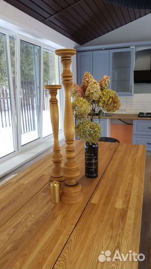 Подсвечник деревянный напольный