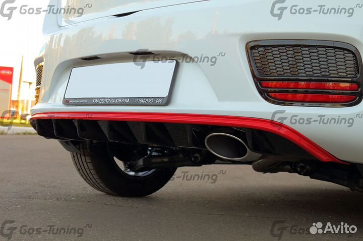 Диффузор заднего бампера GT-Line на KIA Ceed JD V2