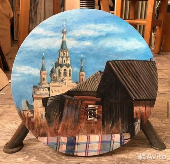 Картина маслом Сельский пейзаж