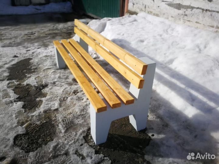 Мф 1.14 Лавочка бетонная со спинкой