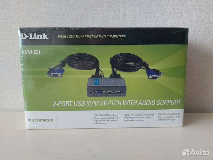 2-портовый KVM 121; KVM-221 переключатель