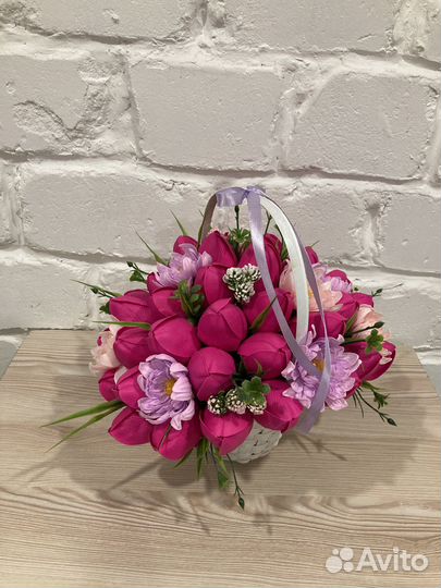 Букет цветов из мыла