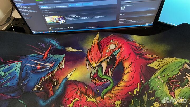 Коврик для мыши zet gaming и клавиатура