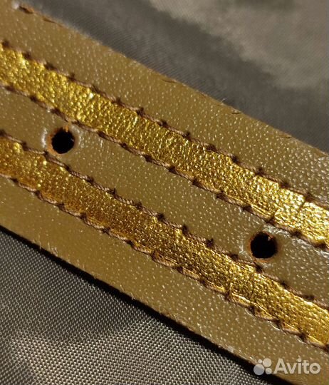 Италия ремень пояс винтаж кожа с золотом