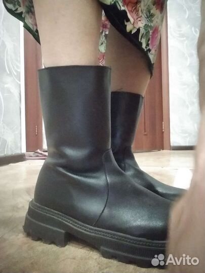 Сапоги женские зимние кожаные 36 размере