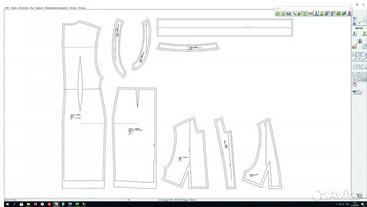 Разработка лекал одежды в сапр