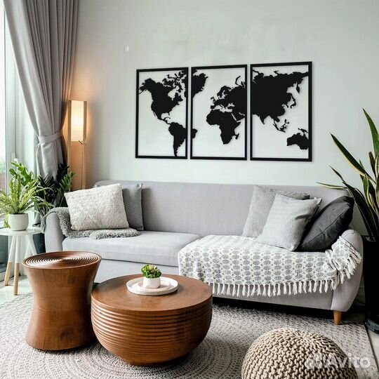 Интерьерная карта мира