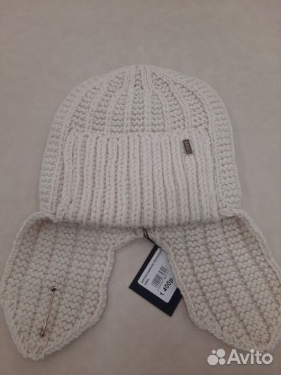 Ушанка женская молочная