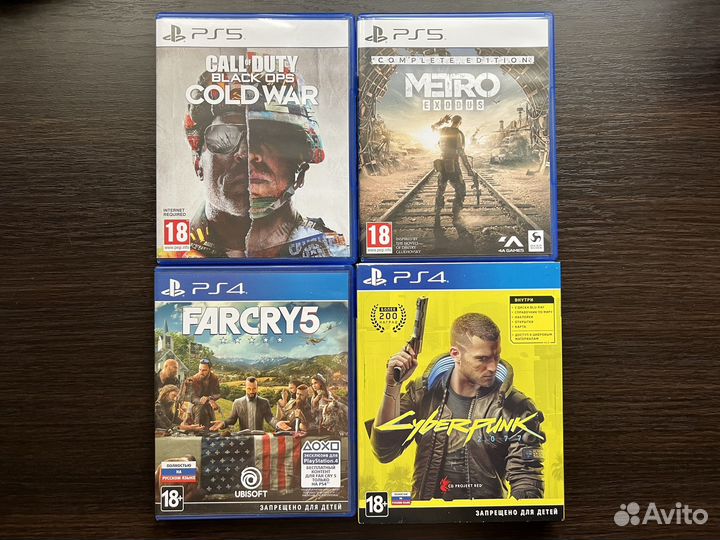 Игры на ps4 /ps5 /metro exodus/farcry 5/cyberpunk