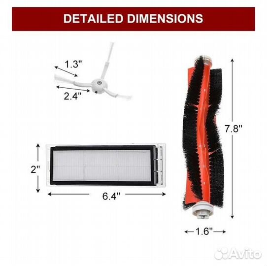 Фильтры и щетки для робота пылесоса xiaomi