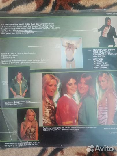 Диски виниловые, группы The Runaways