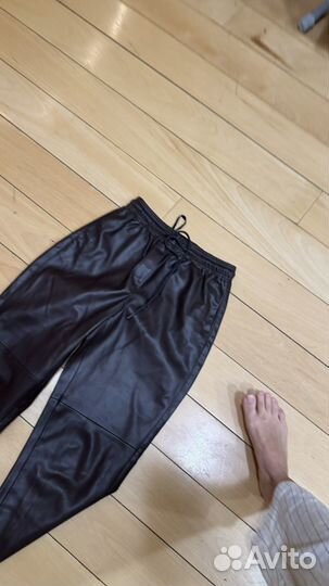 Брюки кожаные