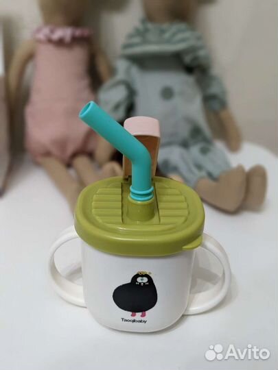 Поильник непроливайка с запасной трубочкой