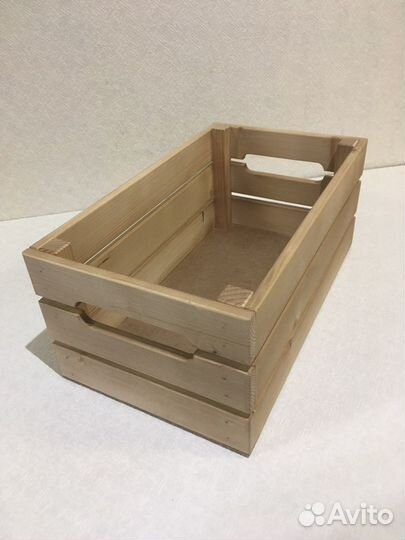 Деревянный ящик для хранения с ручками