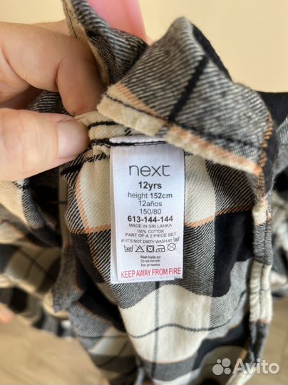 Рубашка теплая next 152