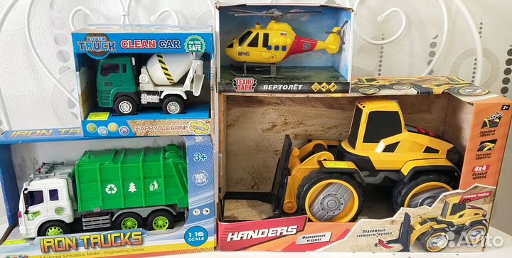 Куб - сортер, Пожарный Сэм, машинки, тоботы