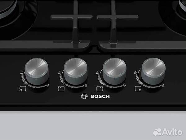 Газовая варочная панель Bosch PGP6B6O93R с рамкой