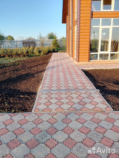 Укладка тротуарной плитки брусчатки