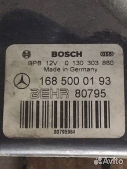 Вентилятор охлаждения mercedes