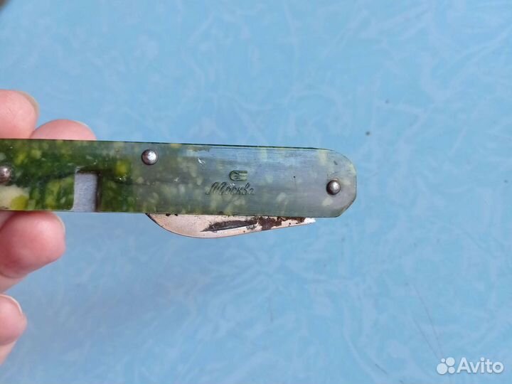 Нож складной СССР туристический ложка вилка