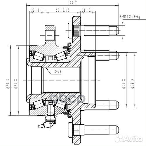 Ступица передняя перед Z89371R Zikmar