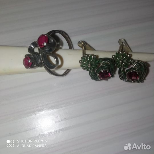 Серьги серебро