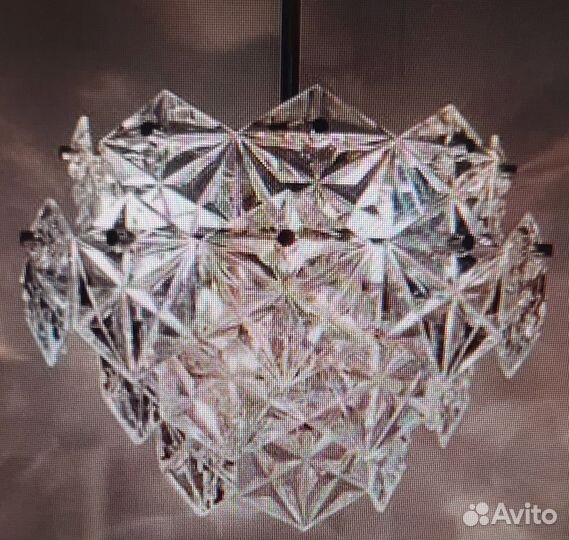 Хрустальная люстра СССР винтажная