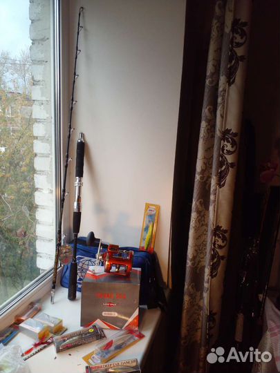 Удочка для морской рыбалки с катушкой новая