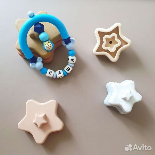 Погремушка, прорезыватель, посуда