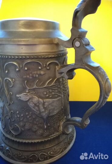 Кружка для пива оловянная 