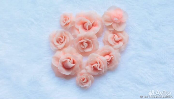 Розы из полимерной глины для творчества
