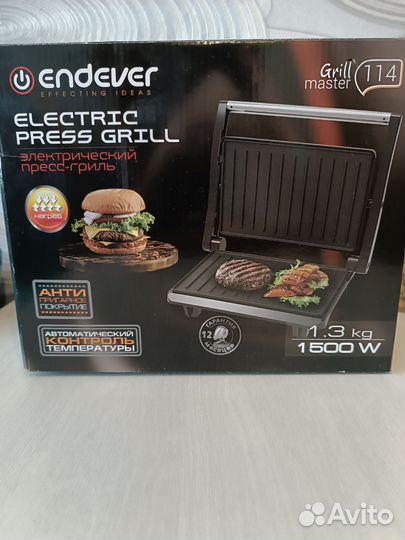 Электрогриль новый