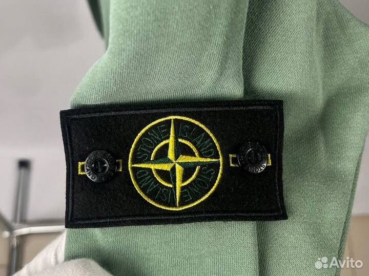 Stone island худи зеленое