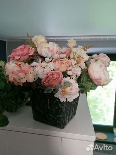 Букет с вазой