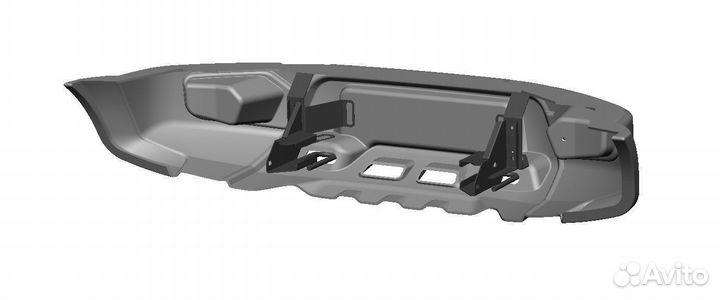 Силовой бампер перед.UAZ легкий,без оптики,покраск