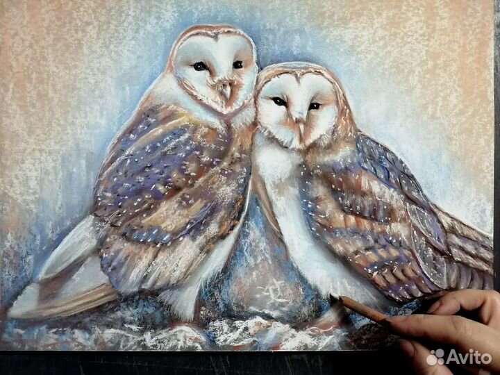 Авторская картина с совами 
