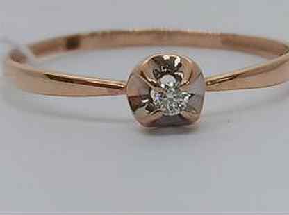 Золотое кольцо с бриллиантом 585 пробы 19,5 размер