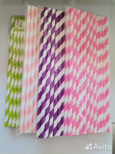 Бумажные трубочки для коктейлей и кейк-попсов