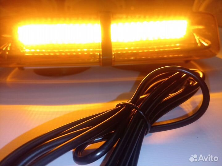 Мигалка люстра желтая LED 12/24V