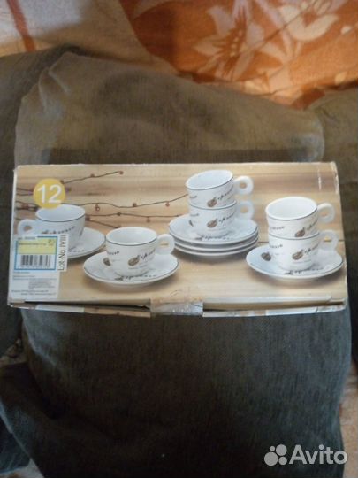 Кофейный набор 12 предметов из фарфора