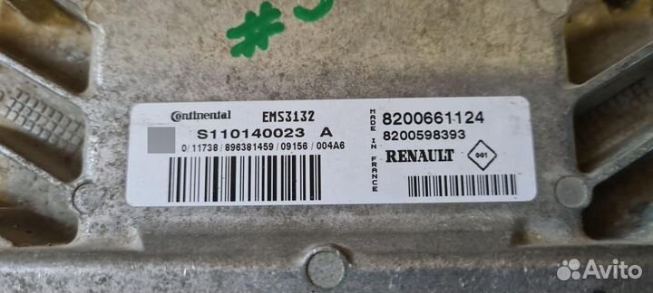 Блок управления двигателем Renault Logan 2009