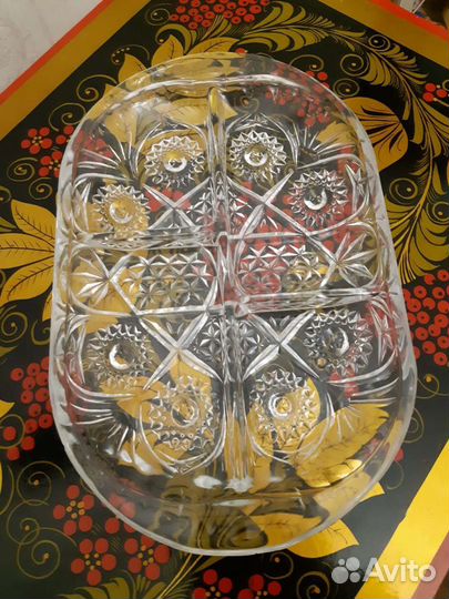 Менажница из хрусталя